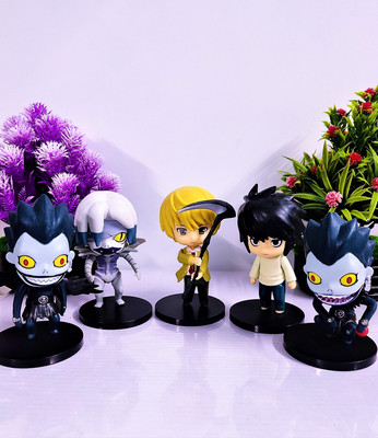 Thrifx Movable Deathnote Premium Edition Mini Whole Set 12cm PVC Merchandise(Pack of 5)(Multicolor)