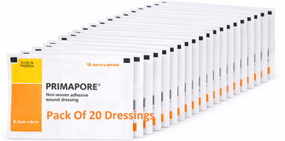 Primapore Non Woven Adhesive Wound Dressing 8.3cm x 6cm - Medical Dressings, Adhesive Band Aid(Set of 20)