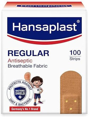 HANSAPLAST Regular Bandage for Cuts & Wounds | Strong Adhesive, Skin-Friendly Adhesive Band Aid(Set of 1)
