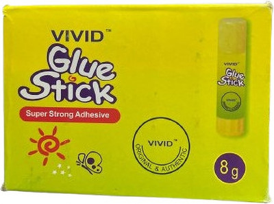 Deal Shpere Non-Toxic Glue Stick Non Toxic Transparent Adhesive (8g) 24 units(Set of 24, White)