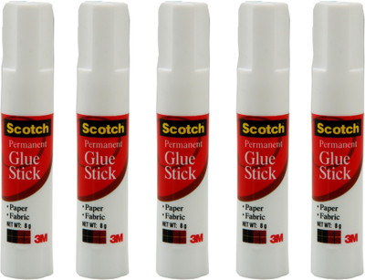 Scotch Stick Ezy 3M White Glue Stick Glue Stick(Set of 5, White)