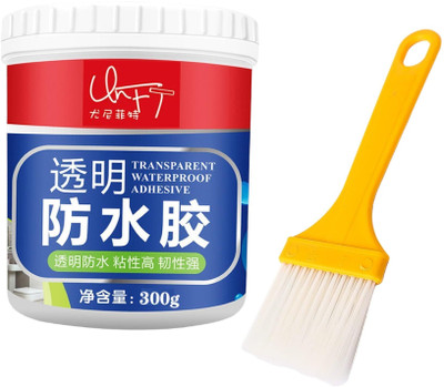 VarniZone Waterproof Glue With Brush for Leak Repair, Sealing & Exterior Wall Coating Transparent Adhesive Glue, Paste for Waterproof Coating For Bathroom Wall Tile(Set of 1, White)