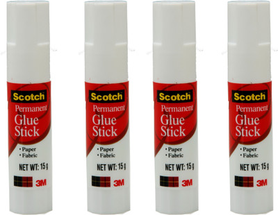 Scotch Stick Ezy 3M White Glue Stick Glue Stick(Set of 4, White)