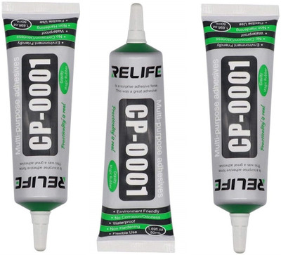 Pacificdeals Transparent Adhesive Glue Sealant Clear Waterproof Washable Glue Mobile Touch Screen Repair Plastic Toys epoxy Resin Decorations Art Craft Work etc Set of 3(Set of 3, White)
