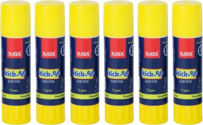 saya Super Glue Stick - Non-Toxic, Fast-Drying,Transparent- ideal for school & office Glue Stick(Set of 6, Transparent)