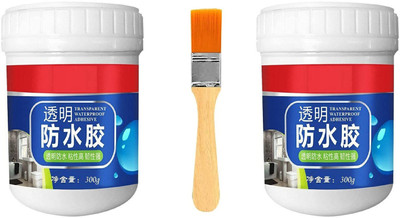 TMM Transparent Waterproof Glue with Brush for Roof Leakage Crack Seal Glue 300gm K5 Adhesive(300 g)