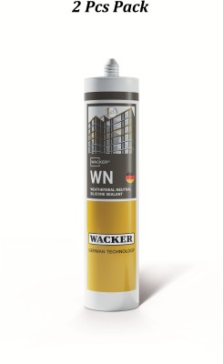 wacker Weather Neutral Grey Silicone Sealant 2Pcs Pack (300ml Each) Adhesive(600 ml)