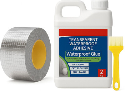 romj Waterproof Glue Clear Gel Bathroom Roof Top Concrete No Leak Adhesive (1 KG) Adhesive(2.5 kg)