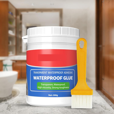 RIYUGA Waterproof Transparent Crack Seal Glue with brush Leaking Sealant Adhesive(300 g)