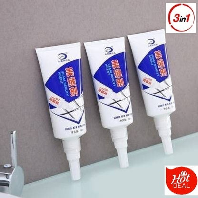 My Machine 3 Quantity Tiles Gap Filler Waterproof Crack Grout Filler Agent Water Resistant Adhesive(180 ml)