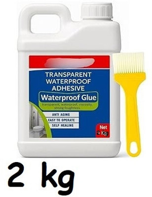 STARVOKES 2KG Transparent Waterproofing Glue with Brush for Roof Water Leakage Solution Adhesive(2 kg)
