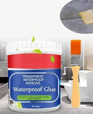 ZENIX CREATION Crack Seal Glue 300gm with Brush Transparent Waterproof Glue for Roof Leakage Adhesive(300 g)