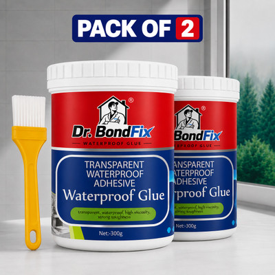 Dr.BondFix Roof Leak & Wall Crack Repair Waterproof Transparent Adhesive Glue Adhesive(600 g) deal from flipkart