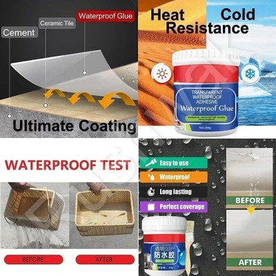 ziyansh Wall Sealant Anti Leakage Glue TRANSPERANT WATERPROOF GLUE Crack Filler Adhesive(300 g)