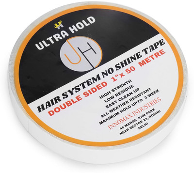 RITZKART 1 X 50 Meter No Shine Tape Double Sided All-Weather Resistant (White) Adhesive(100 g)