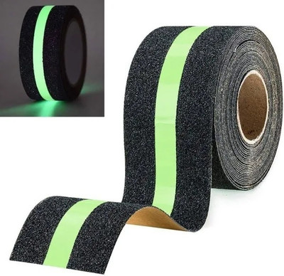 Newvent Waterproof Non Slip Strips for Stair Treads, High Traction, Easy Install Manual Dispenser Anti Slip Radium Tape Glow in Dark Strip (Manual)(Set of 1, Green)