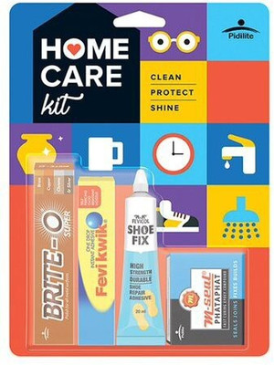 Pidilite Multipurpose Home Kit Blister of Shoefix, BriteO, Fevikwik,M-Seal Adhesive(25 g)