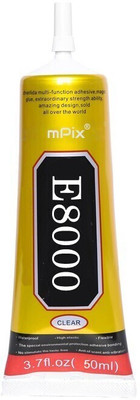 mPix E8000 Transparent Glue Multi-Purpose Adhesive Glue For Mobile Screen Fixing,Jewelry,Resin Crafts ,Fixing Adhesive Glue 1Pc Adhesive(50 ml)