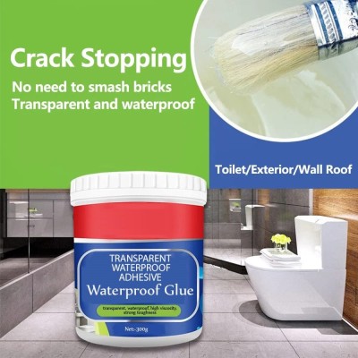 IBLOK Transparent Waterproof Glue Adhesive Leakage Crack Filler Roof Agent 01 Adhesive(300 g)