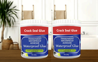 Vostik Pack of 2 Crack Seal Transparent Waterproof Glue for Roof Water Leakage Solution Adhesive(300 g)