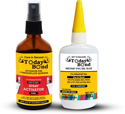 today bond Instant Glue & Instant Glue Activator (50ml+50ml) Adhesive(100 ml)