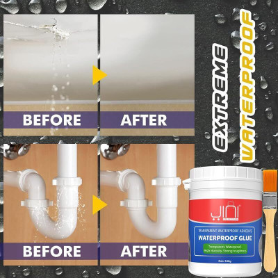 JERITO transparent waterproof glue plus brush Adhesive(500 g)