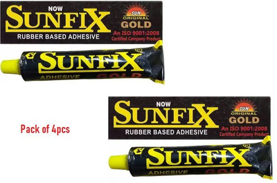sunfix Gold Original 4pcs Synthetic Rubber Based Quickfix Adhesive Adhesive(50 ml)