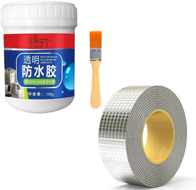 JERITO Transparent Invisible Waterproof Glue with Aluminum Tape Rubber Foil Suitable Adhesive(300 g)