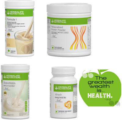 HERBALIFE Vanilla Shake 500g + Shakemate + Protein 200g + Ginger Afresh 50g(1250 ml)
