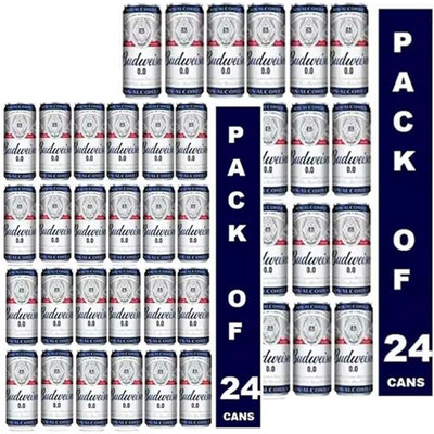 Budweiser 0.0 NON-ALCOHOLIC BEER PACK OF 48 Can(48 x 330 ml)
