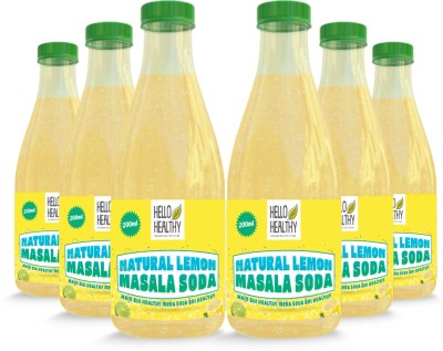 Hello Healthy Lemon Masala Soda Soft Drink Natural Ingredients Refreshing Ready To Drink Plastic Bottle(12 x 200 ml)