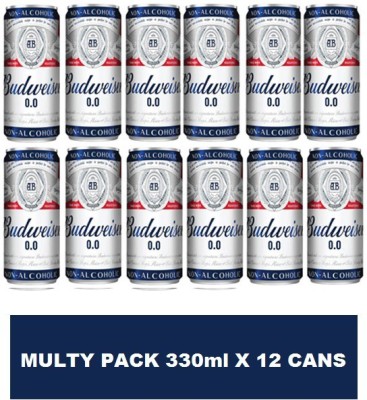 Budweiser 0.0 NON-ALCOHOLIC PACK OF Can(12 x 330 ml)