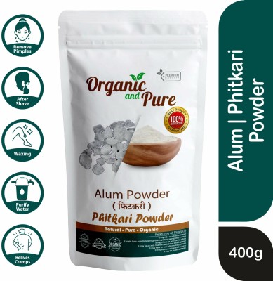 Organic and Pure Alum Stone Powder, Fitkari, Phitkari Powder for Face Hair Water, Potash Powder(400 g)