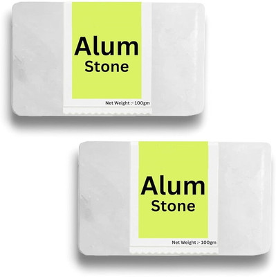 Yoviex Natural Alum Stone Bar 100g x 2) Face, Skin Tightening & Deodorant Stick(2 g)