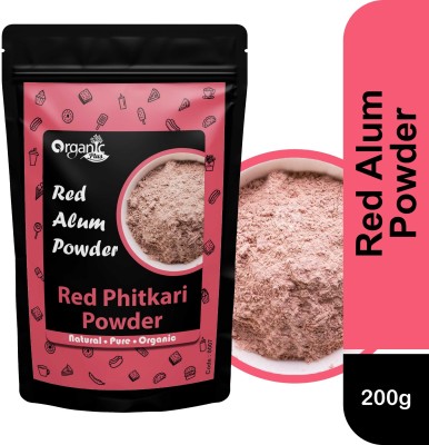 Organic Plus Red Alum Stone Powder Red Lal Fitkari Powder Red Phitkari Powder Zip Pack(200 g)