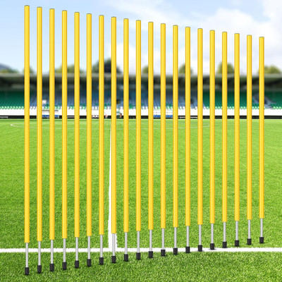 LCARNO 5 Pcs Training Agility Poles 5ft lalom Adjustable Soccer Training Poles Two Piece Agility Pole(Pack of 5)