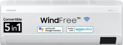 SAMSUNG Convertible 5-in-1 Cooling 2023 Model 1 Ton 3 Star Split Inverter Wind Free AC with Wi-fi Connect  - White(AR12CYLANWK/AR12CYLANWKNNA/AR12CYLANWKXNA, Copper Condenser)