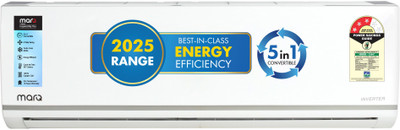 MarQ by Flipkart 2025 2 Ton 3 Star Split Inverter 5-in-1 Convertible with Turbo Cool Technology AC  - White(203IPG25WQ, Copper Condenser)