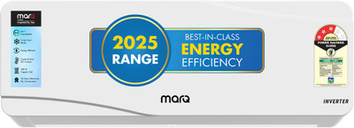 MarQ by Flipkart 2025 Model 0.7 ton 3 Star Split Inverter 4-in-1 Convertible with Turbo Cool Technology AC  - White(073IPG24WQV2, Copper Condenser)