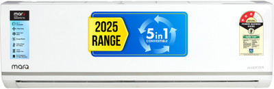 MarQ By Flipkart 2025 1.5 Ton 3 Star Split Inverter 5-in-1 Convertible With Turbo Cool Technology AC – White  (153IPG25WQ, Copper Condenser) For Rs. 24990 @ 29 %