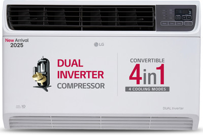 LG 2025 Model Convertible 4-in-1 Cooling 1.5 Ton 5 Star Window Dual Inverter with Faster Cooling and Energy Saving, 4 Way Air Swing and HD Filter AC  - White(UW-Q18WUZA, Copper Condenser) LG 2025 Model Convertible 4-in-1 Cooling 1.5 Ton 5 Star Window Dual Inverter with Faster Cooling and Energy Saving, 4 Way Air Swing and HD Filter AC  - White(UW-Q18WUZA, Copper Condenser)
