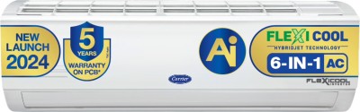 CARRIER 1 Ton 5 Star Split Inverter AC  - White(12K ESTER NEO EXi INVERTER R32 SPLIT AC_CAI12ES5R34F1, Copper Condenser)