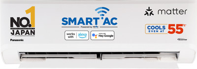 Panasonic 2025 Model 1 Ton 3 Star Split Inverter AC with Wi-fi Connect  - White(CS-SU12AKY3W/CU-SU12AKY3W, Copper Condenser)