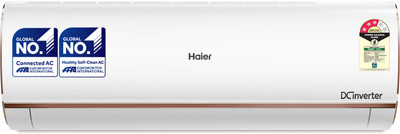 Haier Frost Self-Clean 2023 Model 1 Ton 3 Star Split Inverter Intelli smart, Intelli Convertible 7-in-1, Triple Inverter Plus Technology,Cooling at Extreme Temperature AC with Wi-fi Connect  - White(HS13K-PYFR3BE1-INV/HU13-3BE1-INV / HSU13K-PYFR3BE1-INV, Copper Condenser)