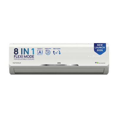 IFB 2026 Model 1.5 Ton 3 Star Split Inverter with Hybrid Mode, 8-in-1 Flexi Mode, Heavy Duty Compressor, Long Air Throw, Self Clean, Copper Condenser AC(CI183SS22RGM3, White)