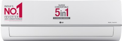 LG Super Convertible 5-in-1 Cooling, 2023 Model 1.2 Ton 3 Star Split Dual Inverter HD Filter with Anti-Virus Protection AC  - White(RS-Q17XNXE, Copper Condenser)