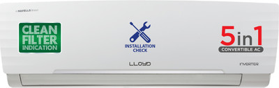 Lloyd 1.5 Ton 5 Star Split Inverter AC - White(GLS18I5FWBEW, Copper Condenser)