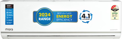 MarQ By Flipkart 2024 Range 1 Ton 3 Star Split Inverter 4-in-1 Convertible With Turbo Cool Technology AC – White  (103IPG23WQ, Copper Condenser) For Rs. 26490 @ 45 %
