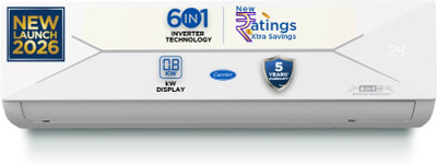 CARRIER 2026 Model 1.5 Tons 3 Star Split Inverter AC(18K XCEL EDGE GXi INVERTER R32 SPLIT AC_CAI18CE3R36F1, White)