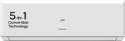 30% OFF on Godrej 5-In-1 Convertible 2024 Model 1.5 Ton 4 Star Split Inverter 4 Way Air Swing And Heavy Duty Cooling at Extreme Temperature AC  - White(EI 18PINV4R32 WYP, Copper Condenser)